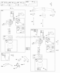 Carburetor Fuel Lines Intake Manifold Fuel Pump Diagram and Parts List for 305777-0113-E1  Briggs and Stratton Engine
